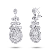 3.82ct 18k White Gold Diamond Earring